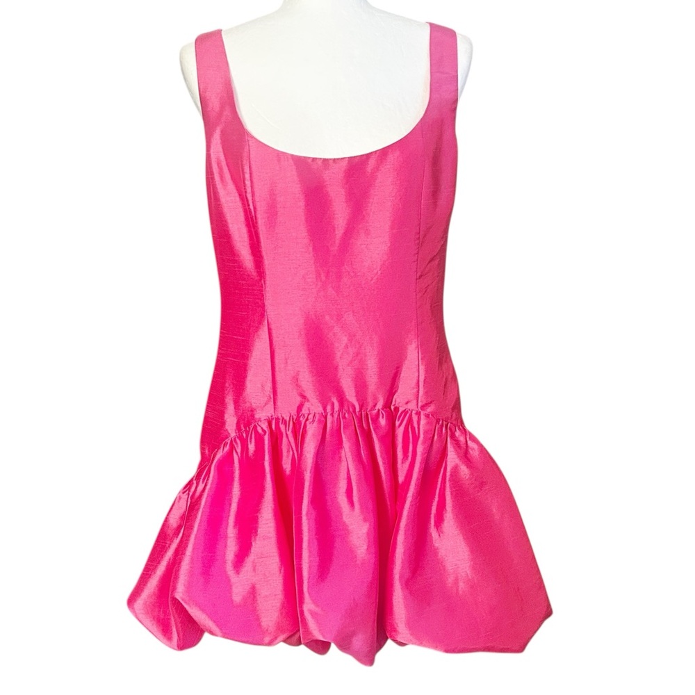Hutch Drop Waist Bubble Mini Dress 10 Pink Barbie Coquette Girl Icy Pink - Picture 2 of 11